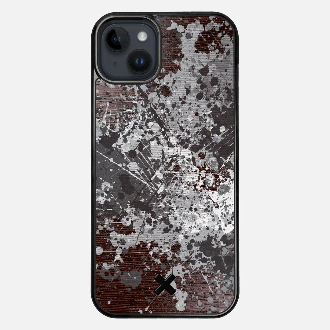 Mono Case for the Apple iPhone 14 Plus featuring a UV Printed Wenge Wood backer with the Keyway X Mark#Phone Model_iPhone 14 Plus