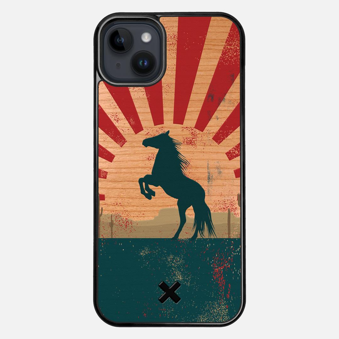 Mustang Case for the Apple iPhone 14 Plus featuring a UV Printed Cherry Wood backer with the Keyway X Mark#Phone Model_iPhone 14 Plus