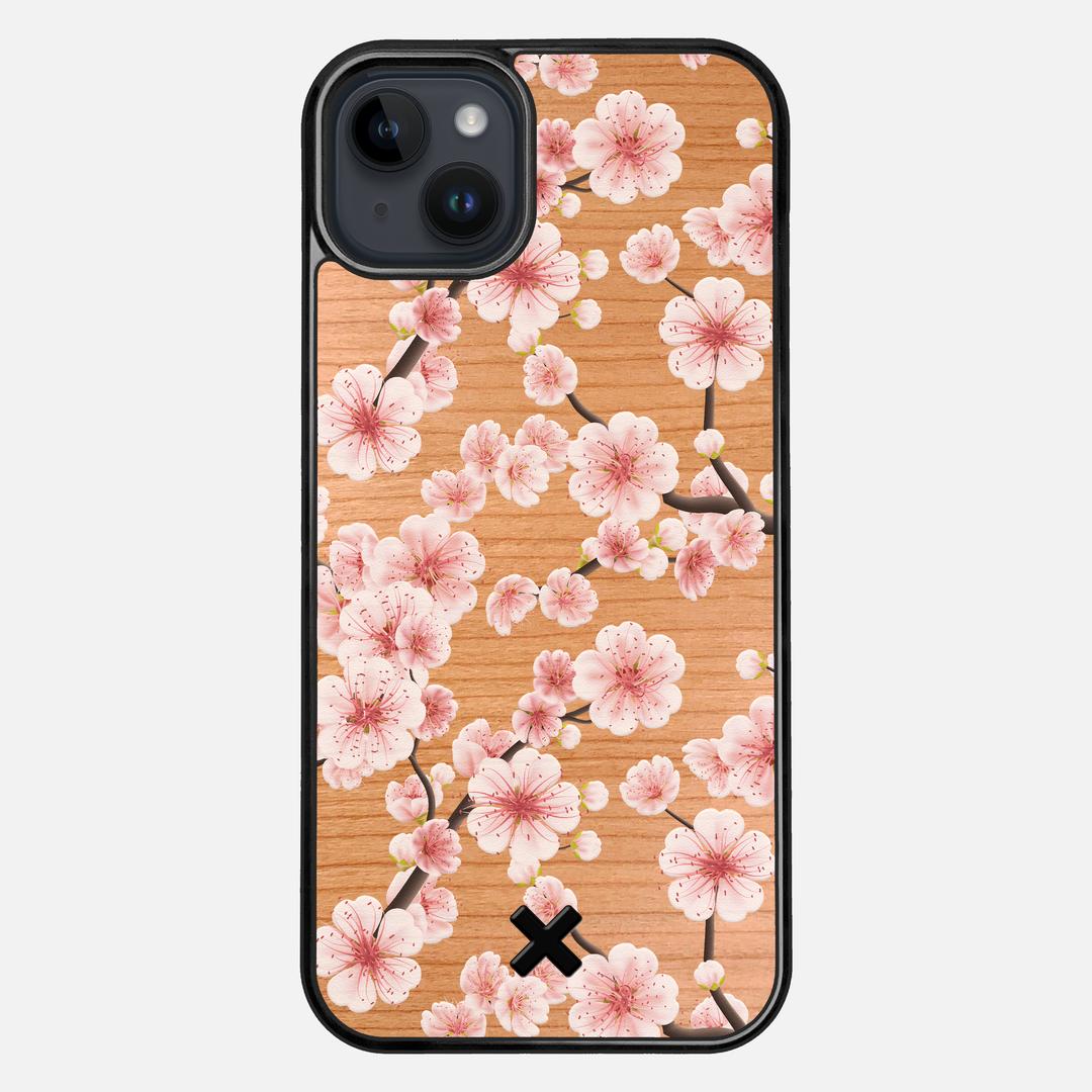 Sakura Case for the Apple iPhone 14 Plus featuring a UV Printed Cherry Wood backer with the Keyway X Mark#Phone Model_iPhone 14 Plus