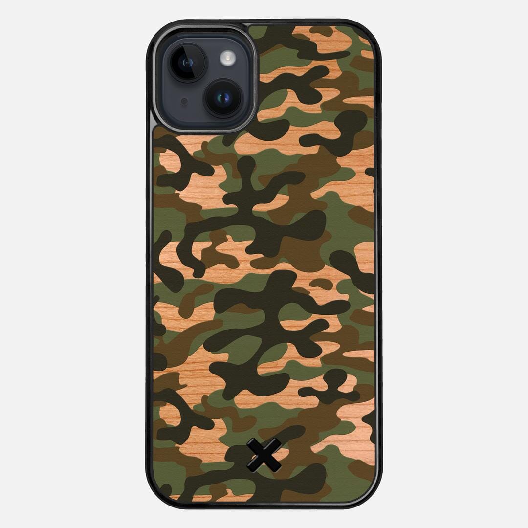 Trooper Case for the Apple iPhone 14 Plus featuring a UV Printed and Cherry Wood backer with the Keyway X Mark#Phone Model_iPhone 14 Plus