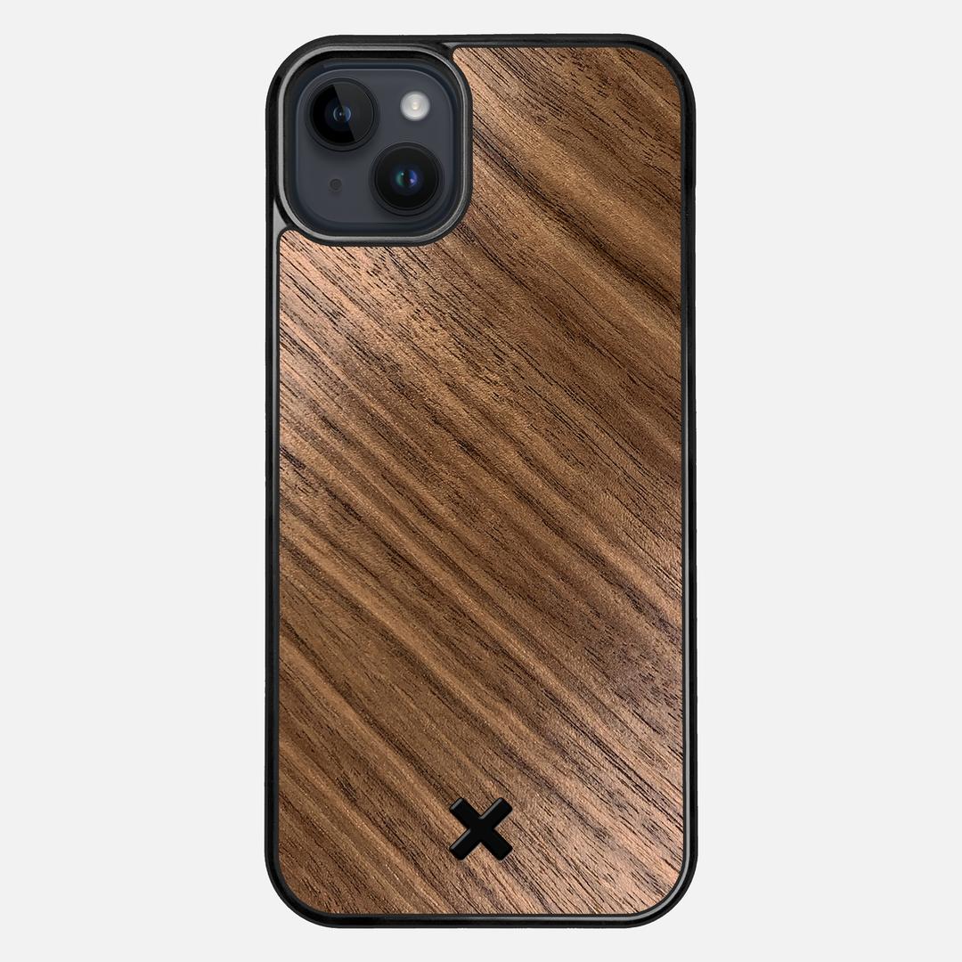 Walnut Pure Case for the Apple iPhone 14 Plus featuring a Walnut Wood backer with the Keyway X Mark#Phone Model_iPhone 14 Plus