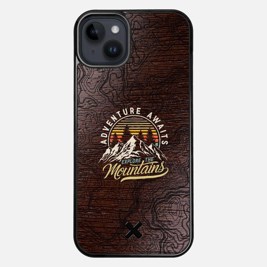 Wanderlust Case for the Apple iPhone 14 Plus featuring a UV Printed Wenge Wood backer with the Keyway X Mark#Phone Model_iPhone 14 Plus