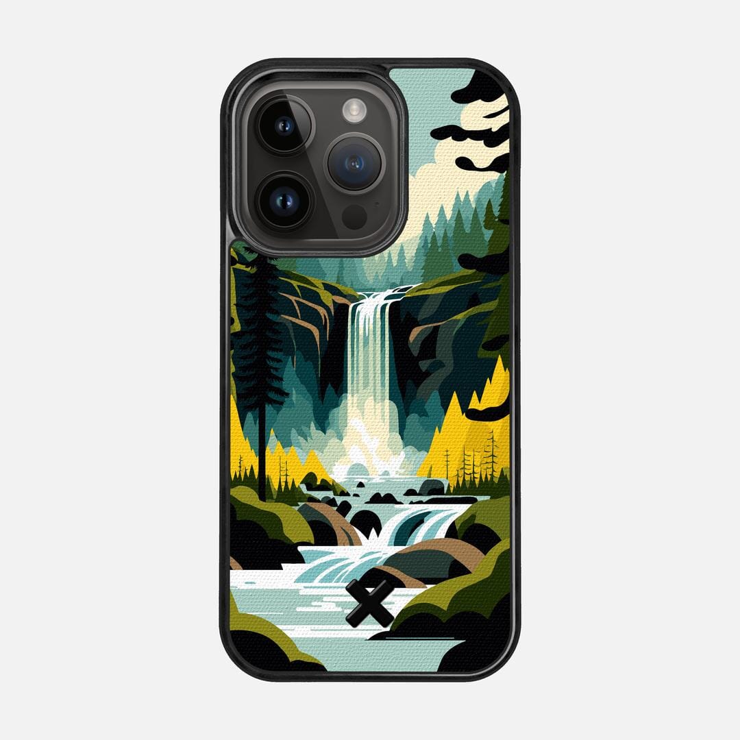 Cascade Case for the Apple iPhone 14 Pro featuring a UV Printed Cotton Canvas backer with the Keyway X Mark#Phone Model_iPhone 14 Pro