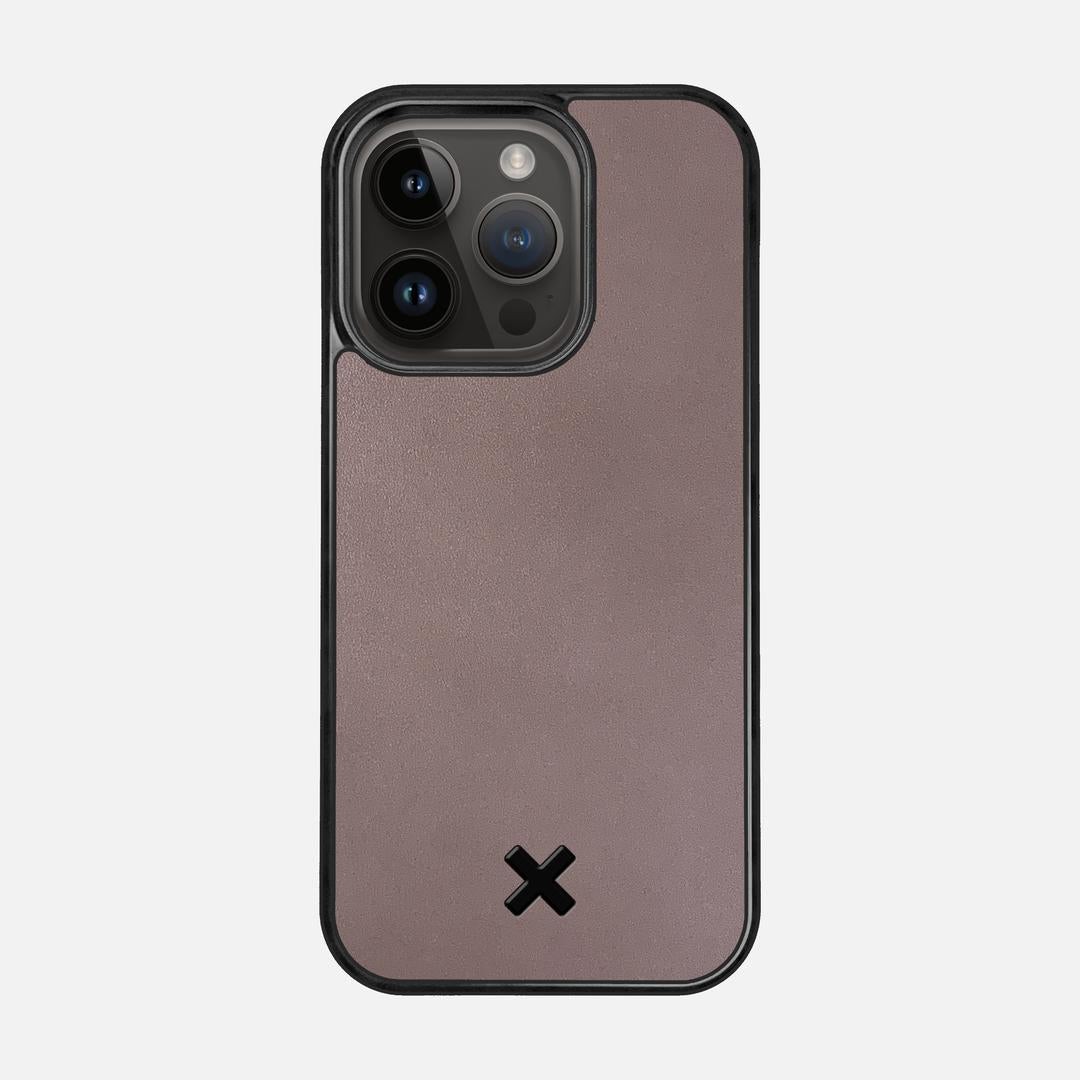 Slate Leather Case for the Apple iPhone 14 Pro featuring a Genuine Leather backer with the Keyway X Mark#Phone Model_iPhone 14 Pro