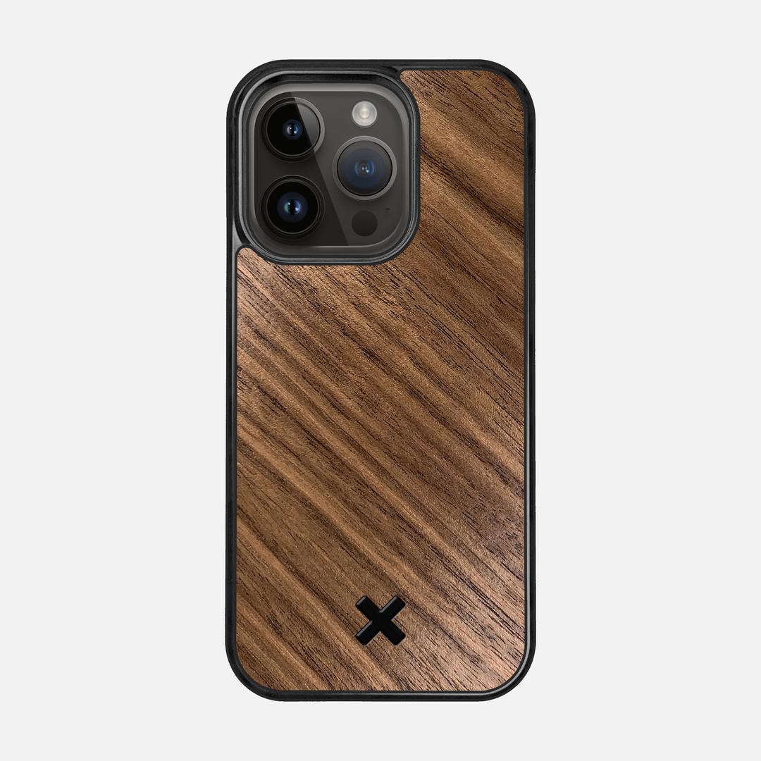 Walnut Pure Case for the Apple iPhone 14 Pro featuring a Walnut Wood backer with the Keyway X Mark#Phone Model_iPhone 14 Pro