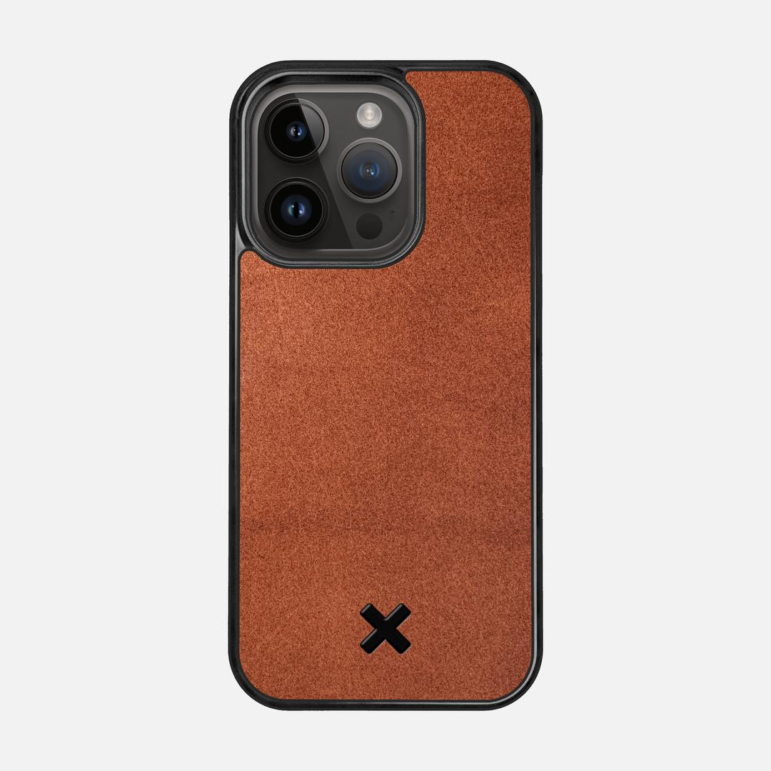 Whiskey Leather Case for the Apple iPhone 14 Pro featuring a Genuine Leather backer with the Keyway X Mark#Phone Model_iPhone 14 Pro