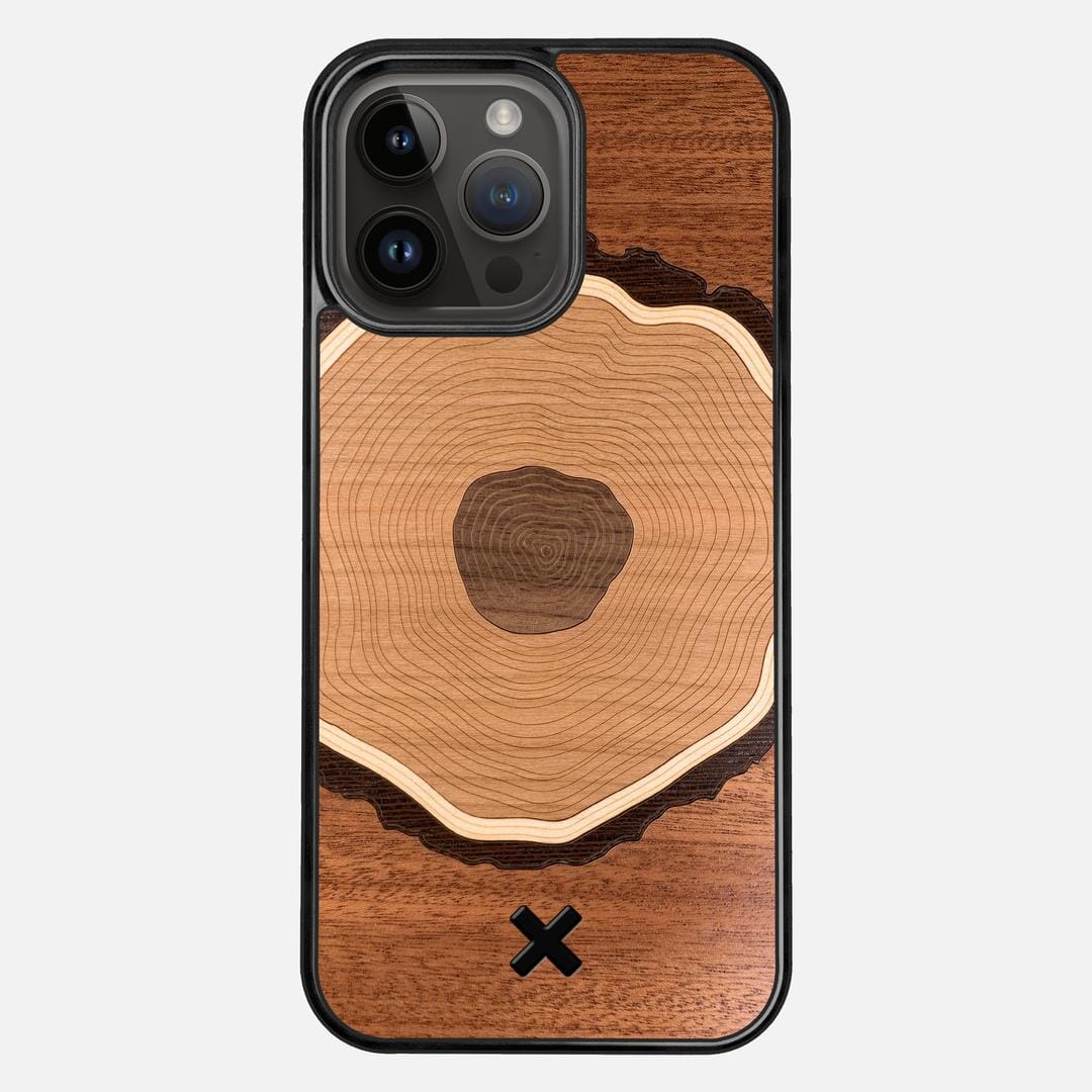 Arbor Case for the Apple iPhone 14 Pro Max featuring a Sapele, Wenge, Maple, Cherry, and Walnut Wood backer with the Keyway X Mark#Phone Model_iPhone 14 Pro Max