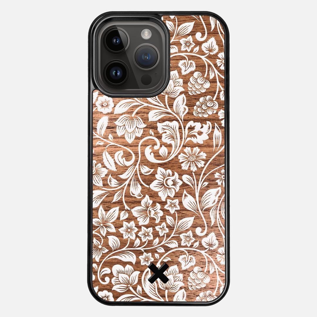 Blossom Case for the Apple iPhone 14 Pro Max featuring a UV Printed Walnut Wood backer with the Keyway X Mark#Phone Model_iPhone 14 Pro Max