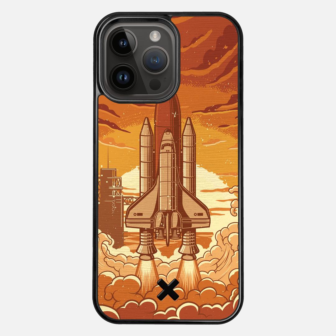 Launch Case for the Apple iPhone 14 Pro Max featuring a UV Printed Wenge Wood backer with the Keyway X Mark#Phone Model_iPhone 14 Pro Max