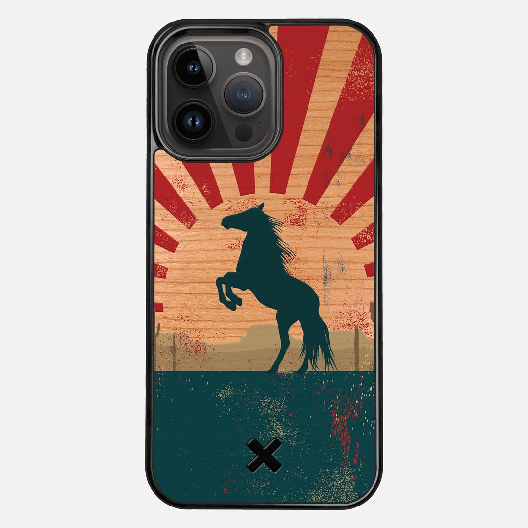 Mustang Case for the Apple iPhone 14 Pro Max featuring a UV Printed Cherry Wood backer with the Keyway X Mark#Phone Model_iPhone 14 Pro Max