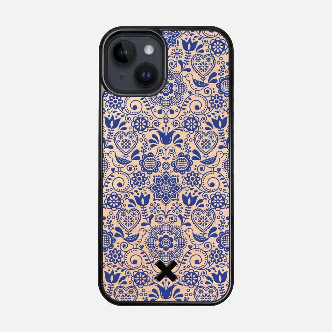 Bloom Case for the Apple iPhone 15 featuring a UV Printed Maple Wood backer with the Keyway X Mark#Phone Model_iPhone 15