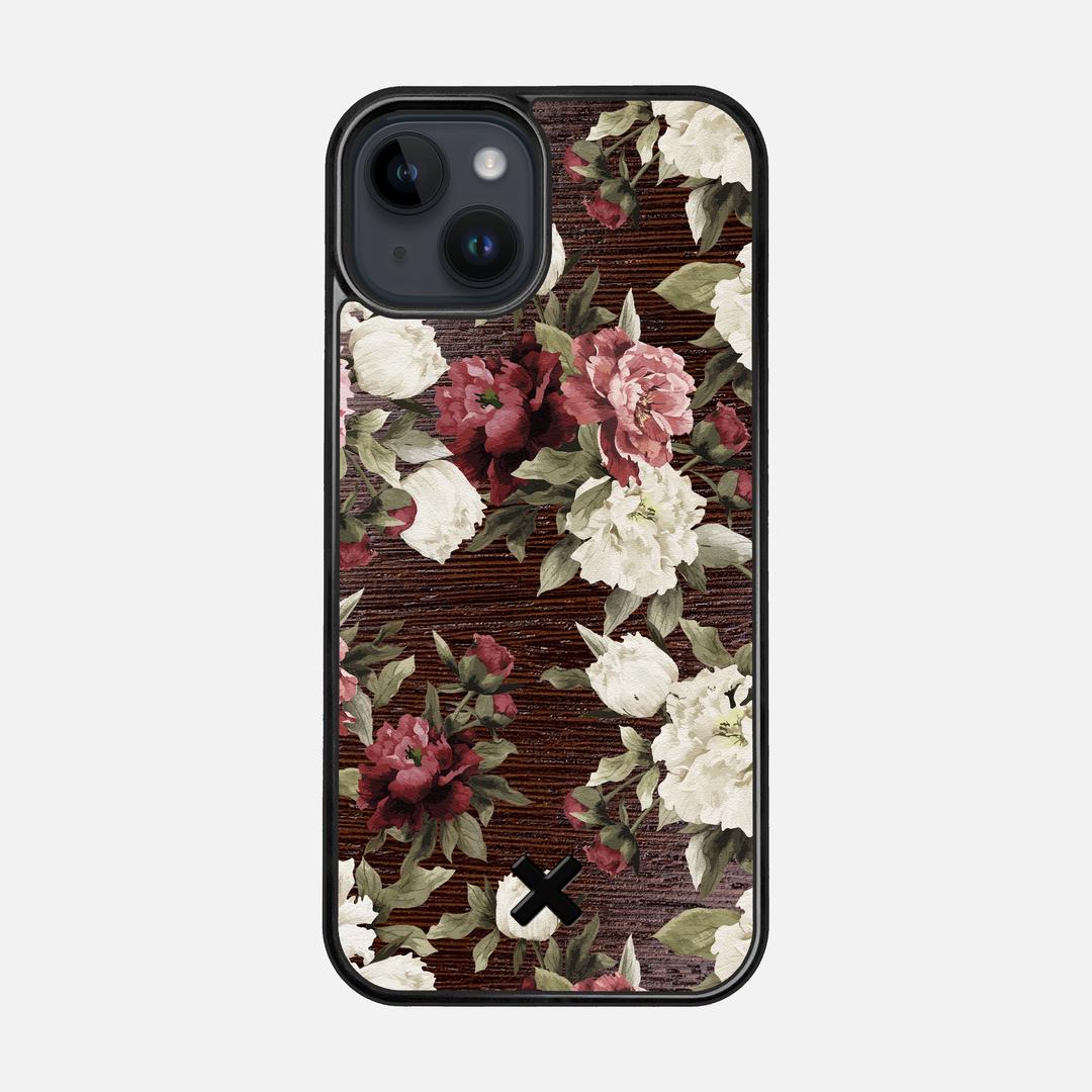 Rose Case for the Apple iPhone 15 featuring a UV Printed Wenge Wood backer with the Keyway X Mark#Phone Model_iPhone 15