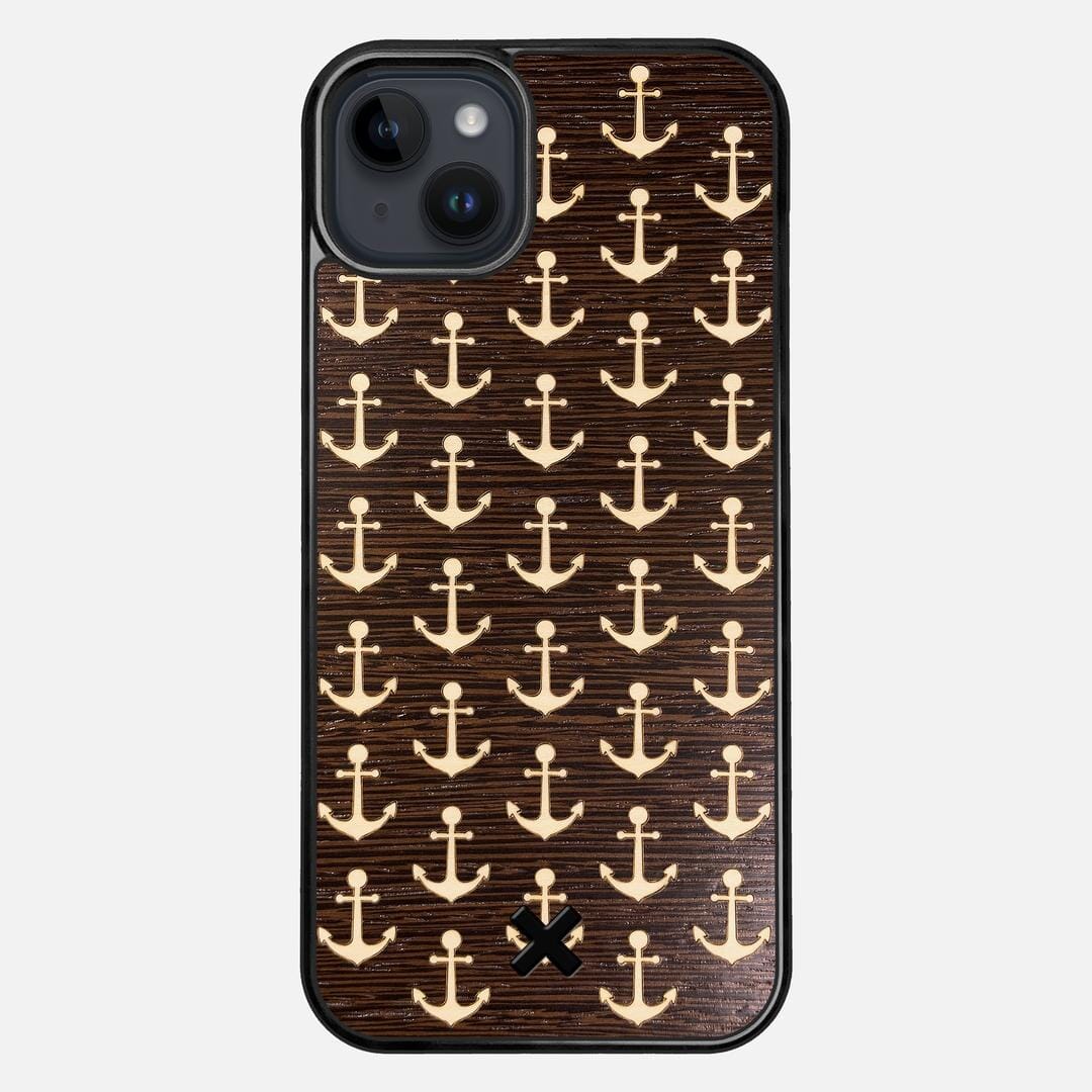 Anchor Case for the Apple iPhone 15 Plus featuring a Maple and Wenge Wood backer with the Keyway X Mark#Phone Model_iPhone 15 Plus