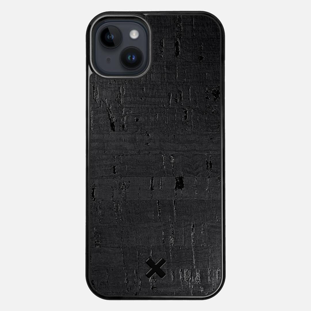 Black Cork Case for the Apple iPhone 15 Plus featuring a Genuine Cork backer with the Keyway X Mark#Phone Model_iPhone 15 Plus