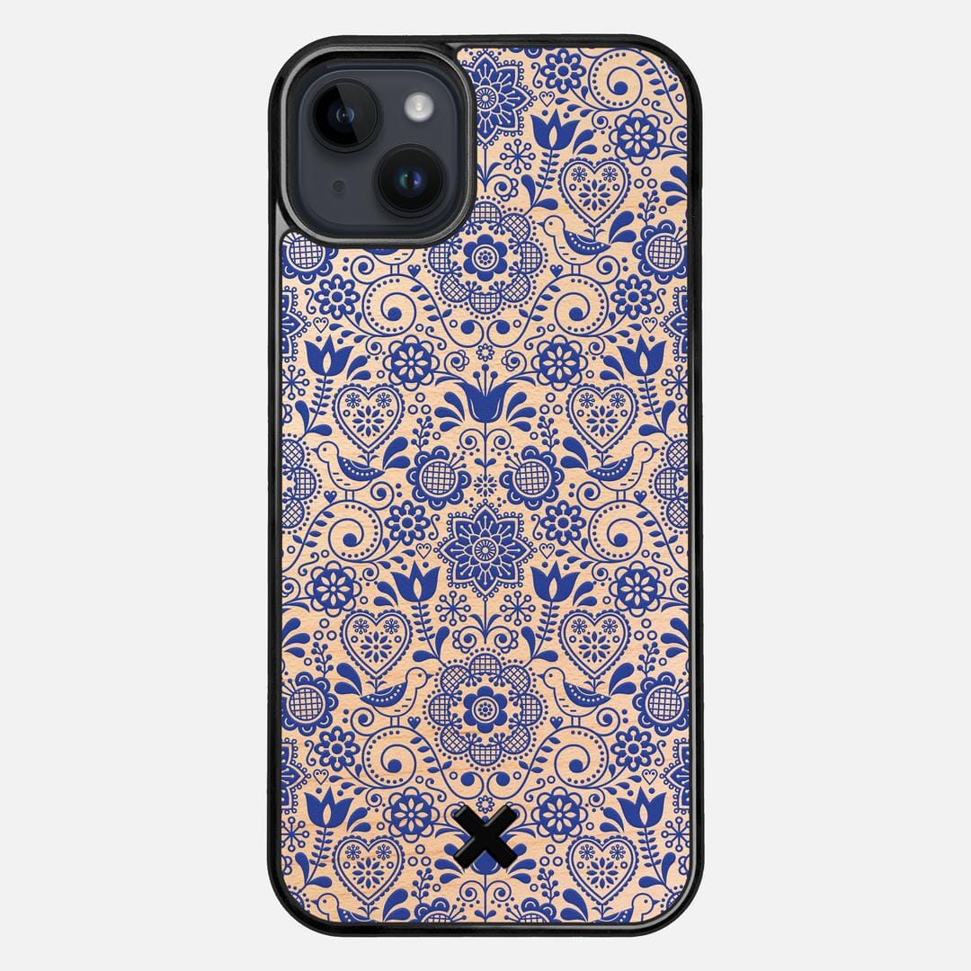 Bloom Case for the Apple iPhone 15 Plus featuring a UV Printed Maple Wood backer with the Keyway X Mark#Phone Model_iPhone 15 Plus