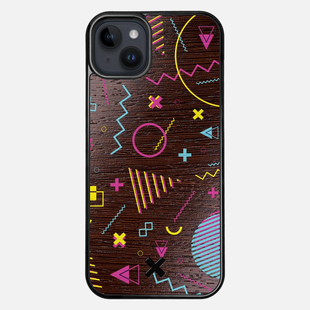 Neon Case for the Apple iPhone 15 Plus featuring a UV Printed Wenge Wood backer with the Keyway X Mark#Phone Model_iPhone 15 Plus