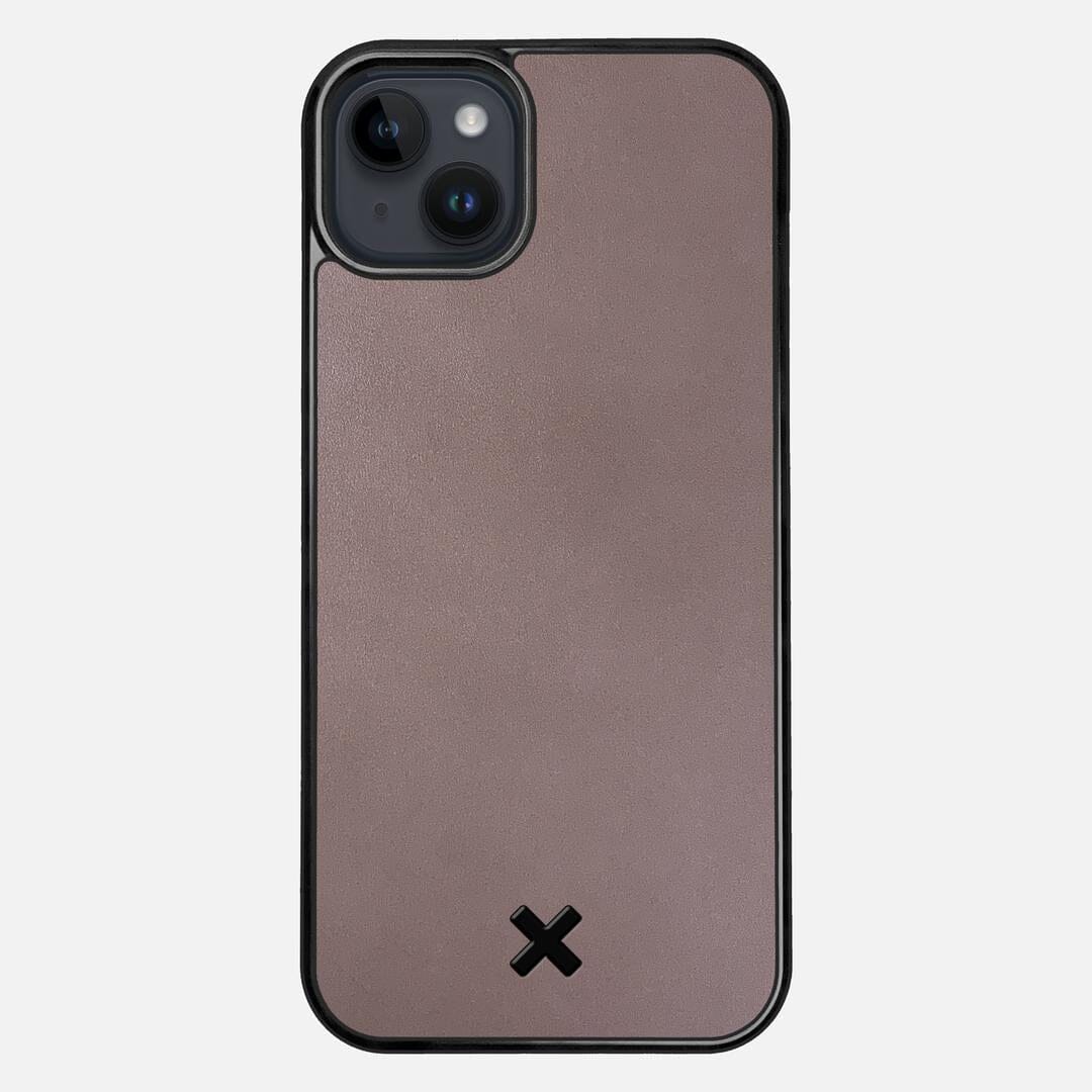 Slate Leather Case for the Apple iPhone 15 Plus featuring a Genuine Leather backer with the Keyway X Mark#Phone Model_iPhone 15 Plus