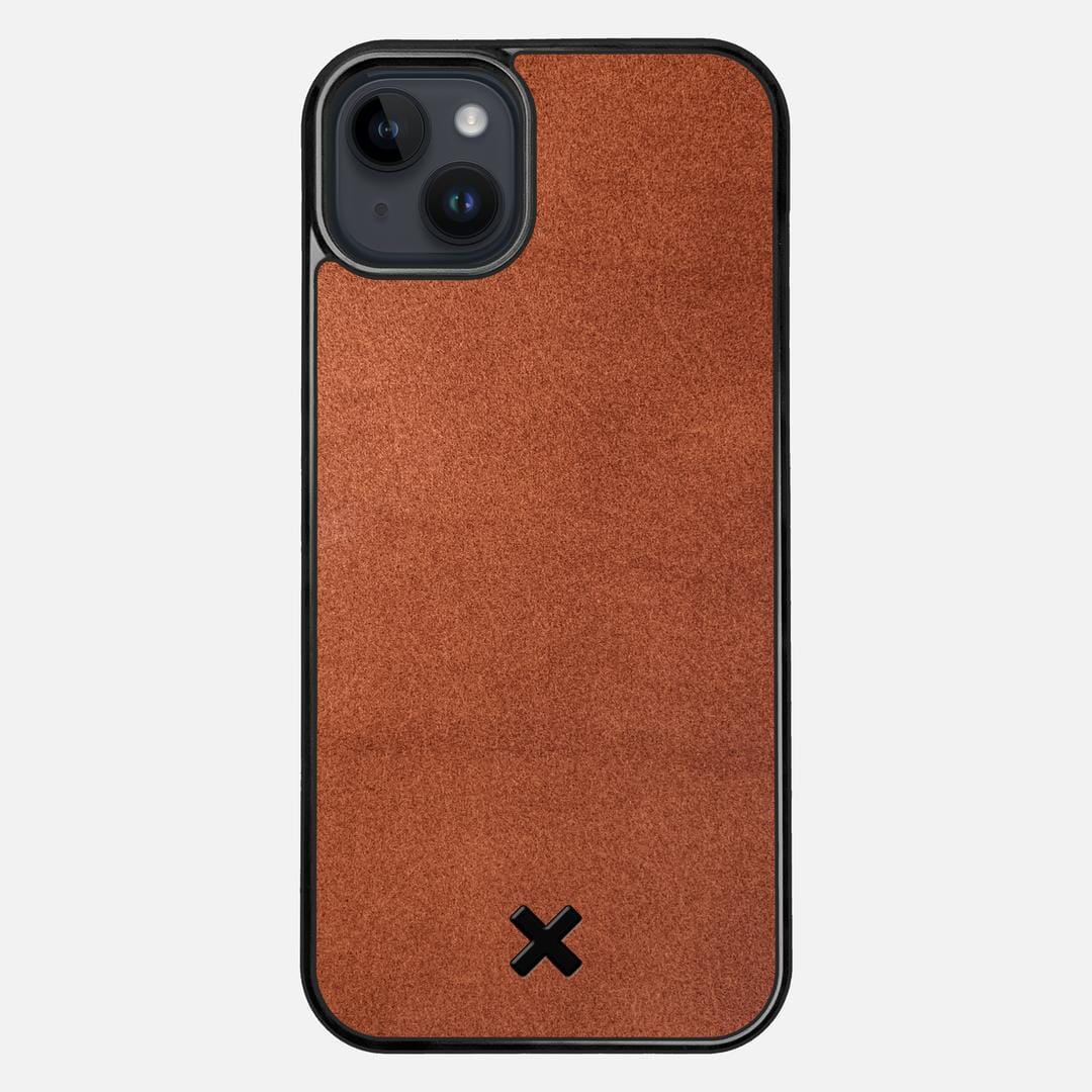 Whiskey Leather Case for the Apple iPhone 15 Plus featuring a Genuine Leather backer with the Keyway X Mark#Phone Model_iPhone 15 Plus