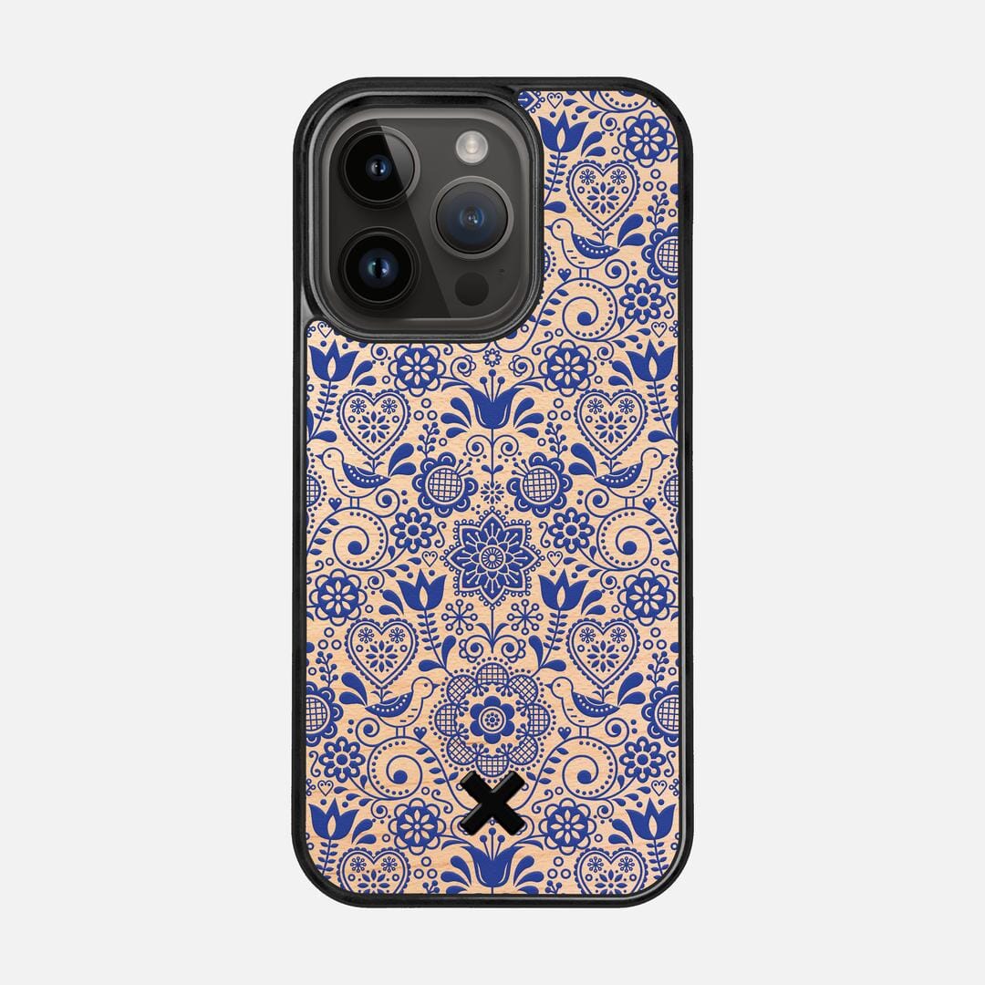 Bloom Case for the Apple iPhone 15 Pro featuring a UV Printed Maple Wood backer with the Keyway X Mark#Phone Model_iPhone 15 Pro