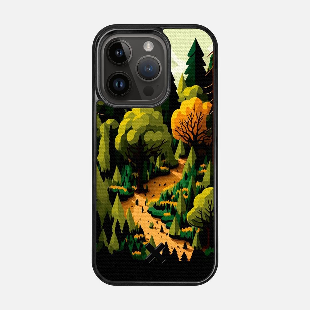 Evergreen Case for the Apple iPhone 15 Pro featuring a UV Printed Cotton Canvas backer with the Keyway X Mark#Phone Model_iPhone 15 Pro