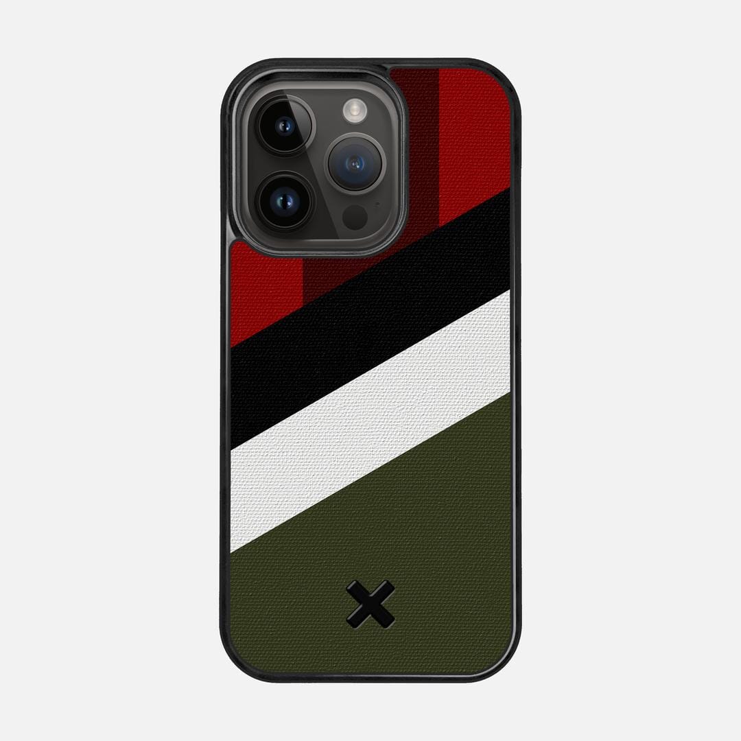 Highland Case for the Apple iPhone 15 Pro featuring a UV Printed Cotton Canvas backer with the Keyway X Mark#Phone Model_iPhone 15 Pro