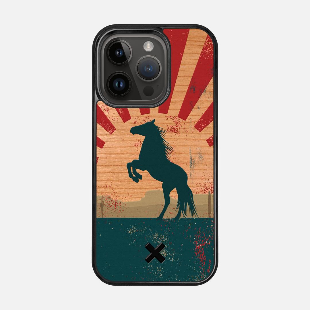 Mustang Case for the Apple iPhone 15 Pro featuring a UV Printed Cherry Wood backer with the Keyway X Mark#Phone Model_iPhone 15 Pro