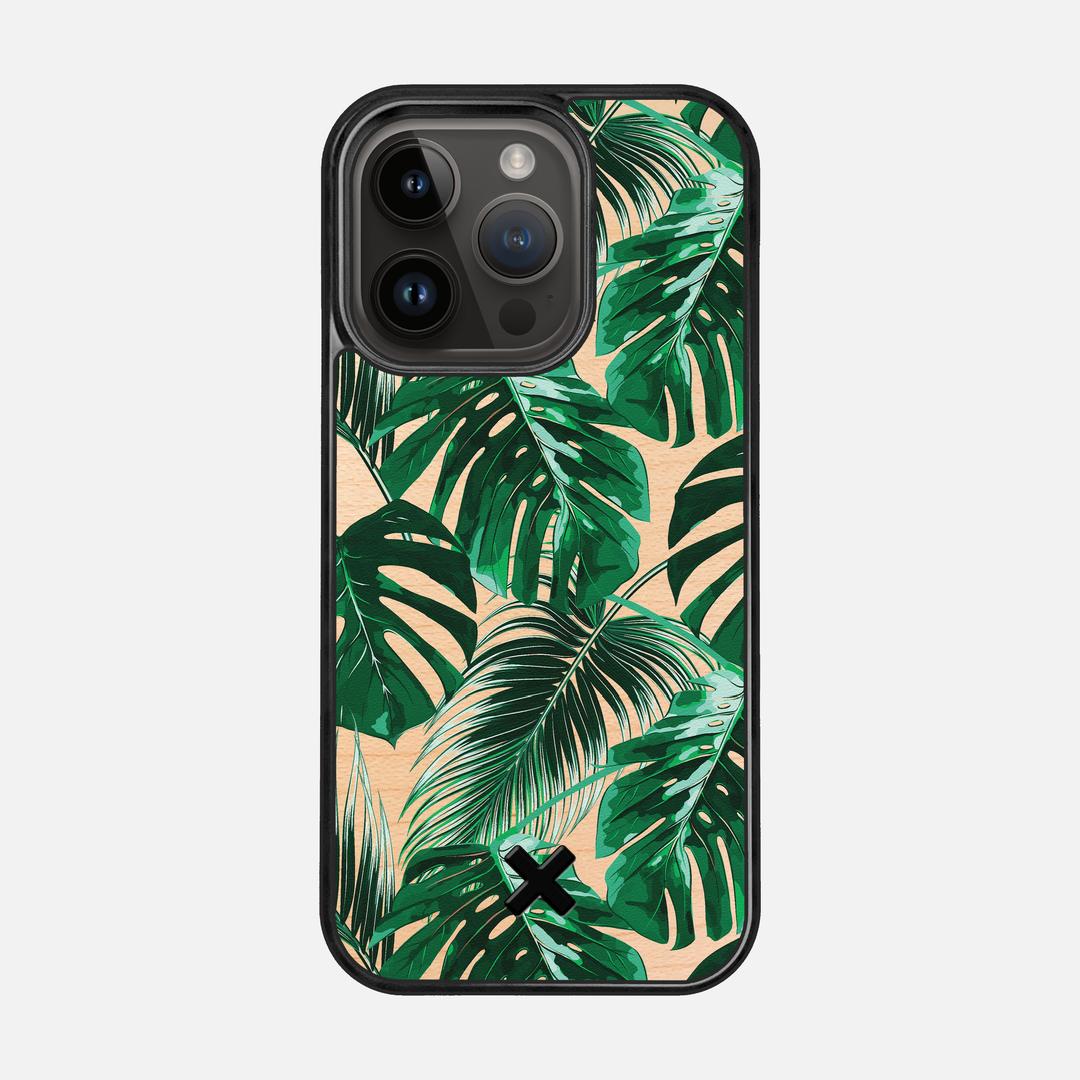 Palm Case for the Apple iPhone 15 Pro featuring a UV Printed Maple Wood backer with the Keyway X Mark#Phone Model_iPhone 15 Pro