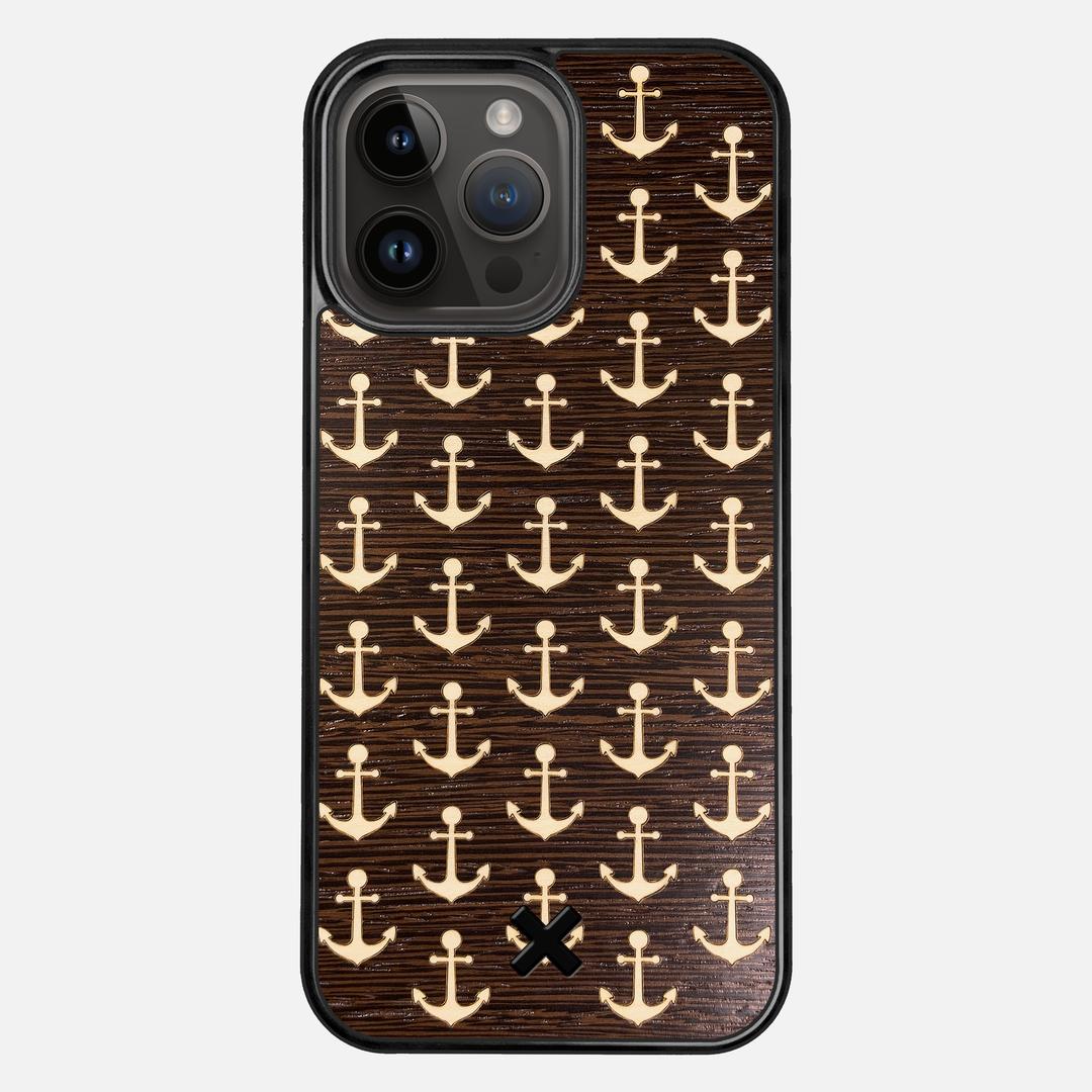 Anchor Case for the Apple iPhone 15 Pro Max featuring a Maple and Wenge Wood backer with the Keyway X Mark#Phone Model_iPhone 15 Pro Max
