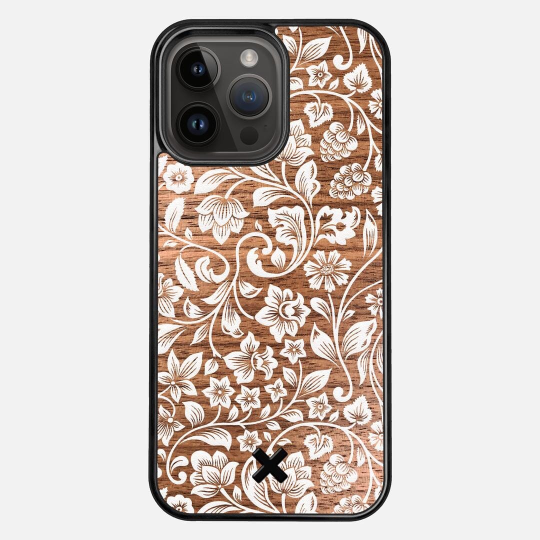 Blossom Case for the Apple iPhone 15 Pro Max featuring a UV Printed Walnut Wood backer with the Keyway X Mark#Phone Model_iPhone 15 Pro Max