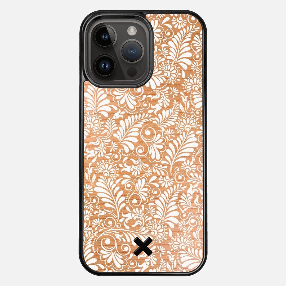 Botanica Case for the Apple iPhone 15 Pro Max featuring a UV Printed Cherry Wood backer with the Keyway X Mark#Phone Model_iPhone 15 Pro Max