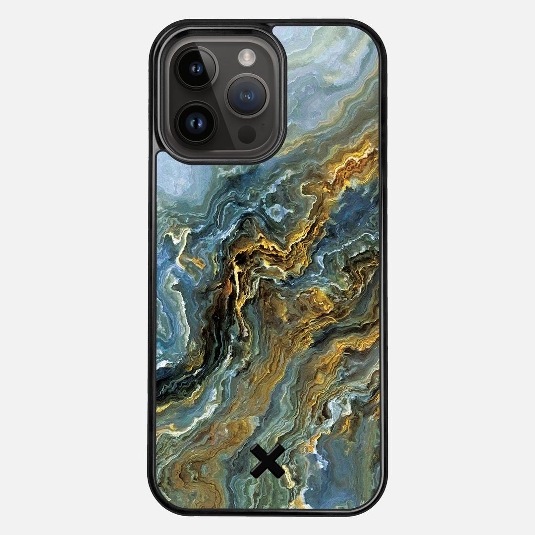 Indigo Case for the Apple iPhone 15 Pro Max featuring a UV Printed Wenge Wood backer with the Keyway X Mark#Phone Model_iPhone 15 Pro Max