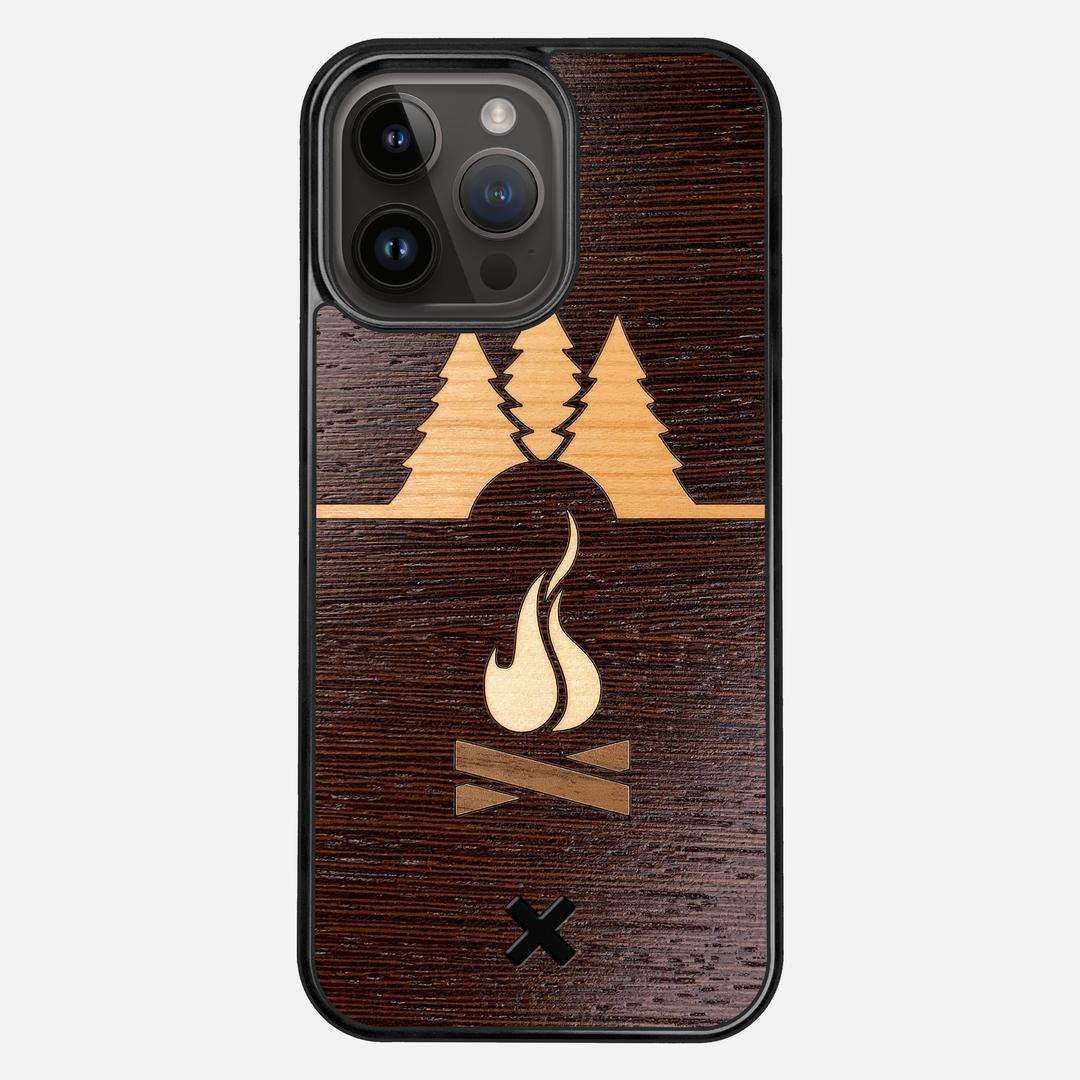 Nomad Case for the Apple iPhone 15 Pro Max featuring a Wenge, Cherry, Maple, and Walnut Wood backer with the Keyway X Mark#Phone Model_iPhone 15 Pro Max