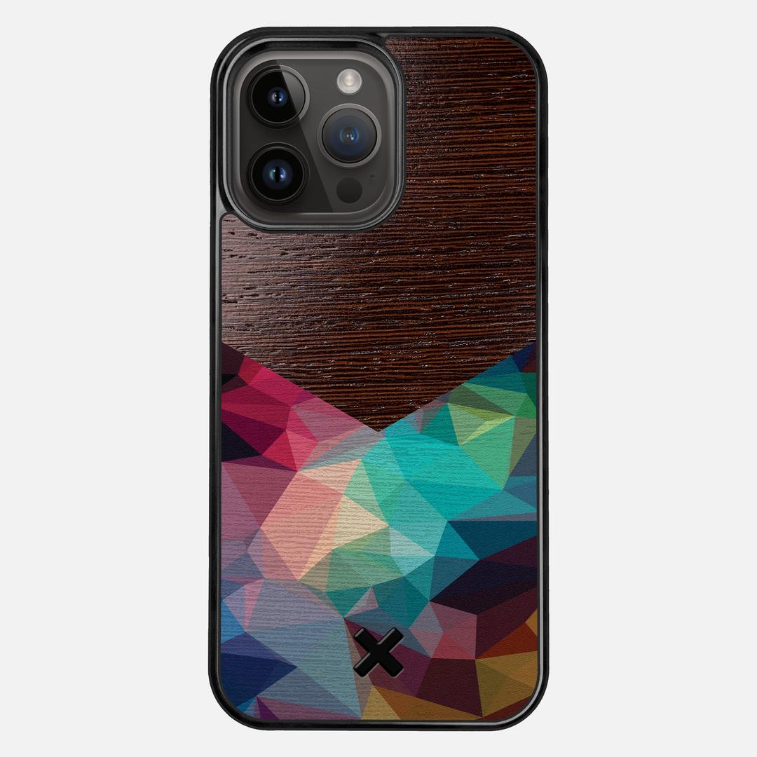Prism Case for the Apple iPhone 15 Pro Max featuring a UV Printed Wenge Wood backer with the Keyway X Mark#Phone Model_iPhone 15 Pro Max
