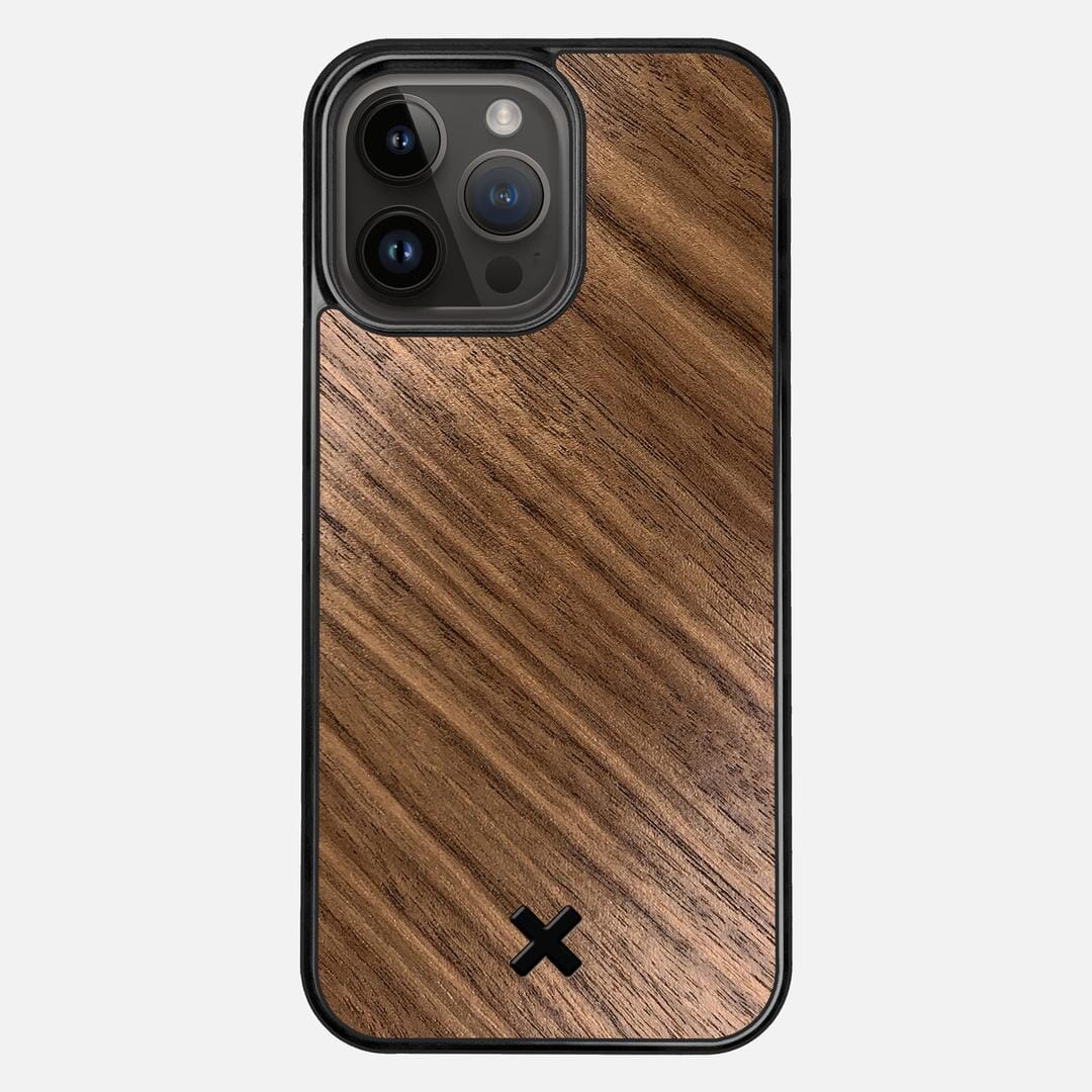 Walnut Pure Case for the Apple iPhone 15 Pro Max featuring a Walnut Wood backer with the Keyway X Mark#Phone Model_iPhone 15 Pro Max