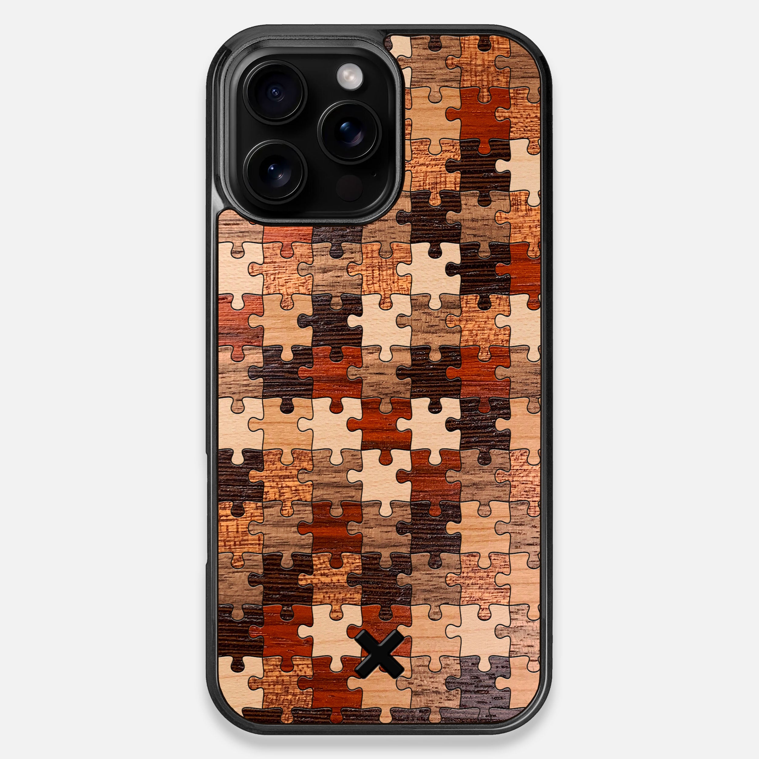 TPU/PC Sides of the Puzzle Wood iPhone 16 Pro Max MagSafe Case by Keyway Designs