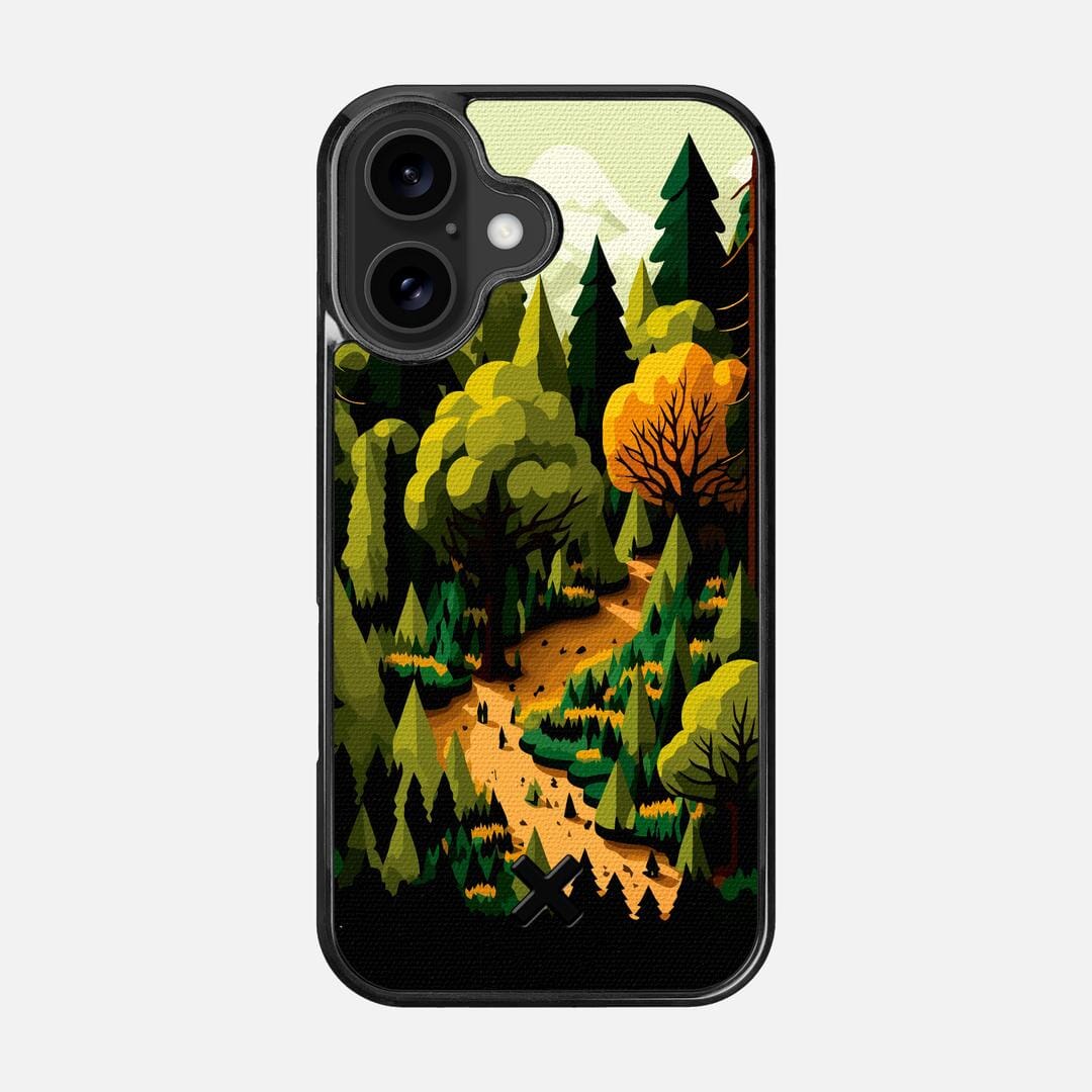 Evergreen Case for the Apple iPhone 16 featuring a UV Printed Cotton Canvas backer with the Keyway X Mark#Phone Model_iPhone 16