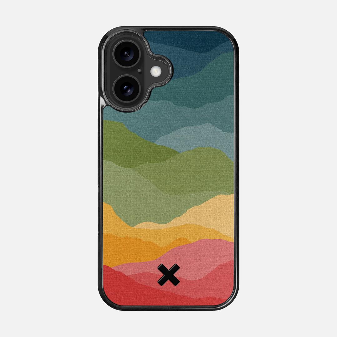 Gamut Case for the Apple iPhone 16 featuring a UV Printed Wenge Wood backer with the Keyway X Mark#Phone Model_iPhone 16