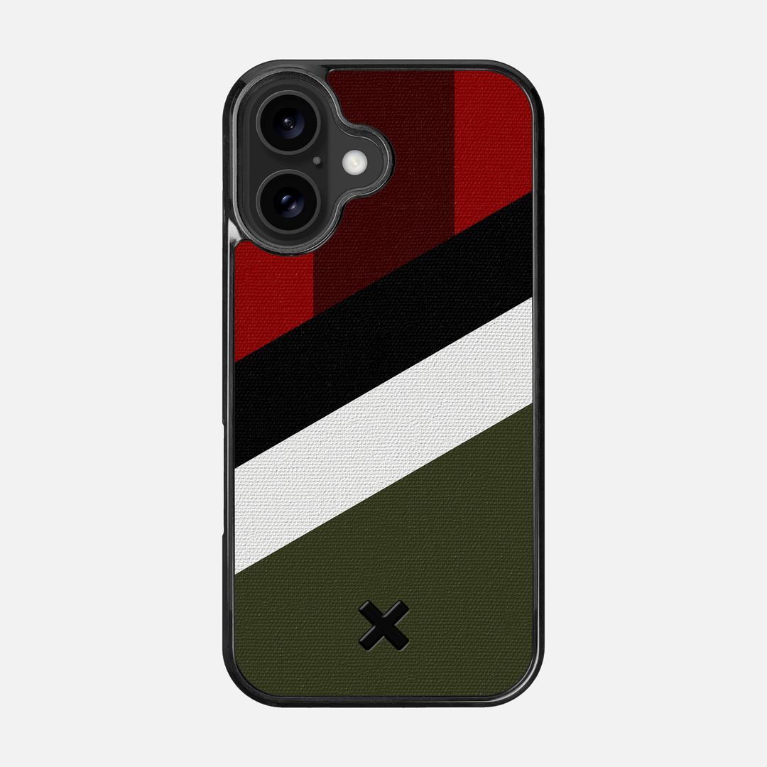 Highland Case for the Apple iPhone 16 featuring a UV Printed Cotton Canvas backer with the Keyway X Mark#Phone Model_iPhone 16