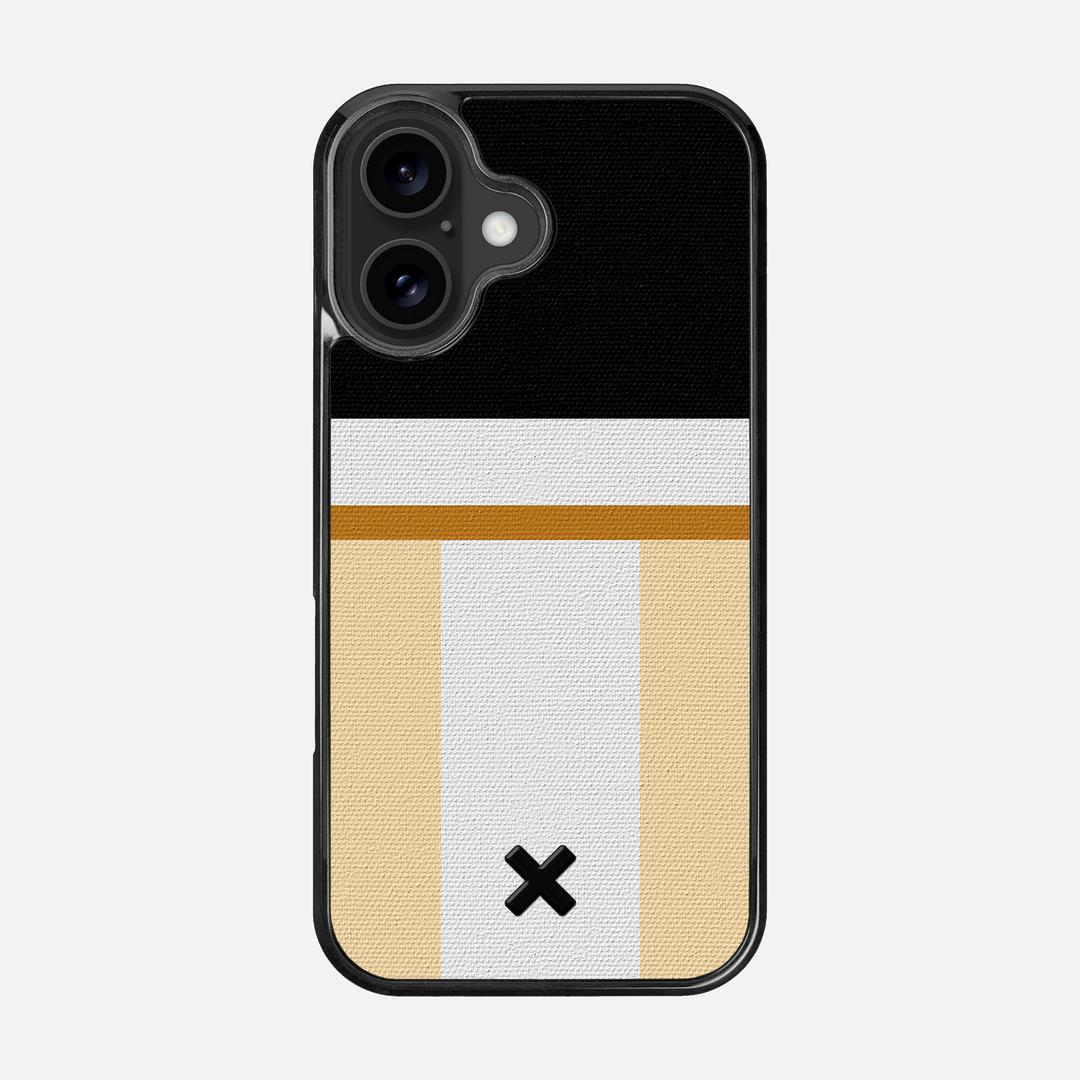Isle Case for the Apple iPhone 16 featuring a UV Printed Cotton Canvas backer with the Keyway X Mark#Phone Model_iPhone 16