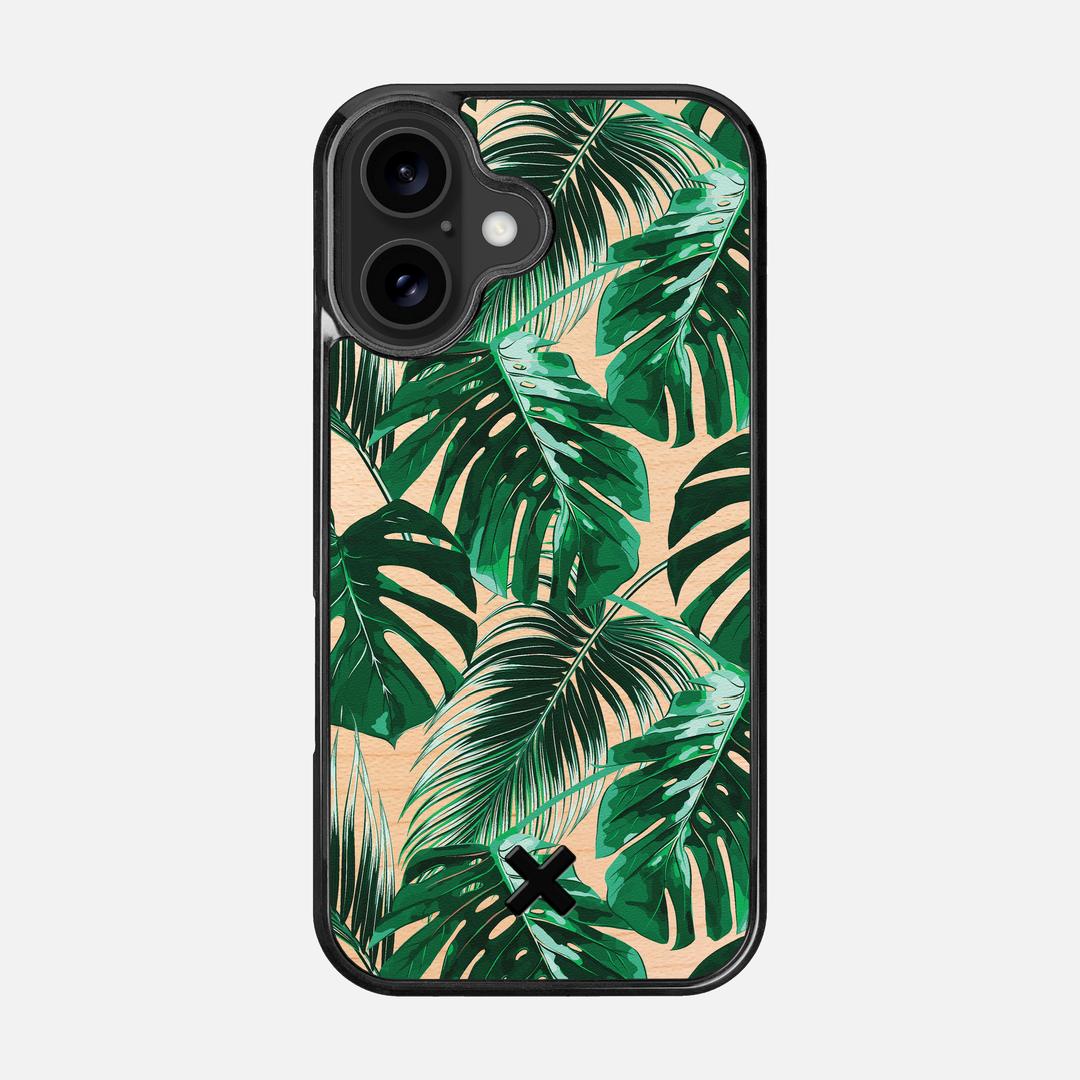 Palm Case for the Apple iPhone 16 featuring a UV Printed Maple Wood backer with the Keyway X Mark#Phone Model_iPhone 16