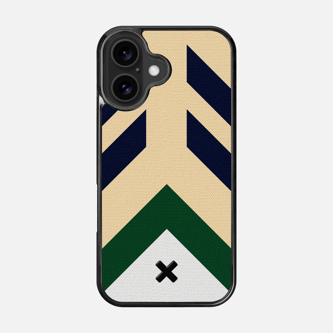 Passage Case for the Apple iPhone 16 featuring a UV Printed Cotton Canvas backer with the Keyway X Mark#Phone Model_iPhone 16