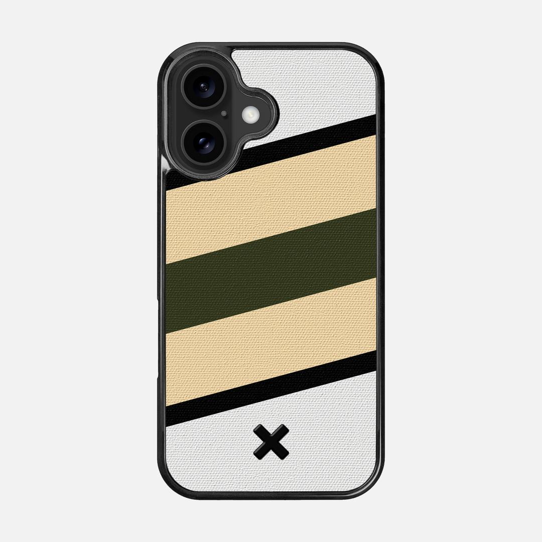 Ridge Case for the Apple iPhone 16 featuring a UV Printed Cotton Canvas backer with the Keyway X Mark#Phone Model_iPhone 16
