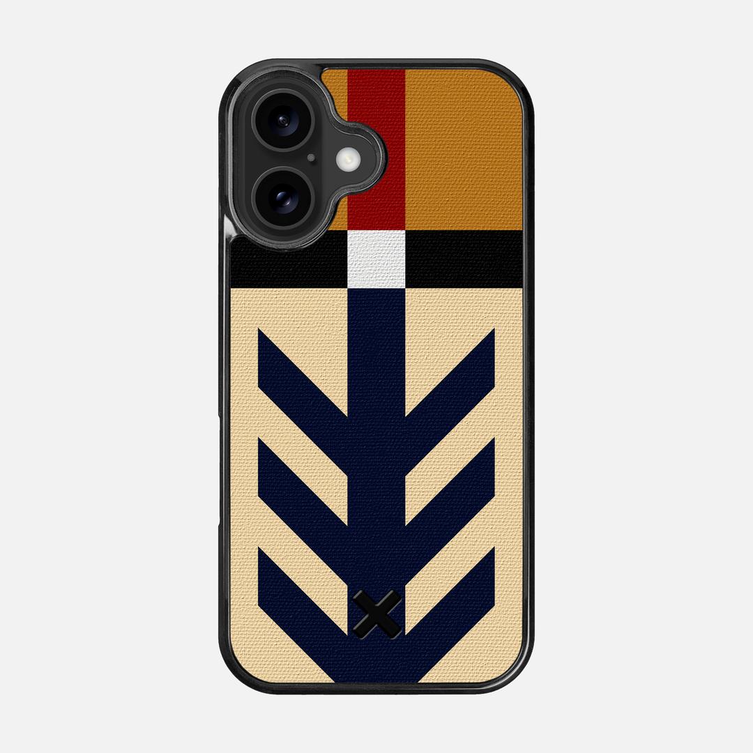 Trail Case for the Apple iPhone 16 featuring a UV Printed Cotton Canvas backer with the Keyway X Mark#Phone Model_iPhone 16