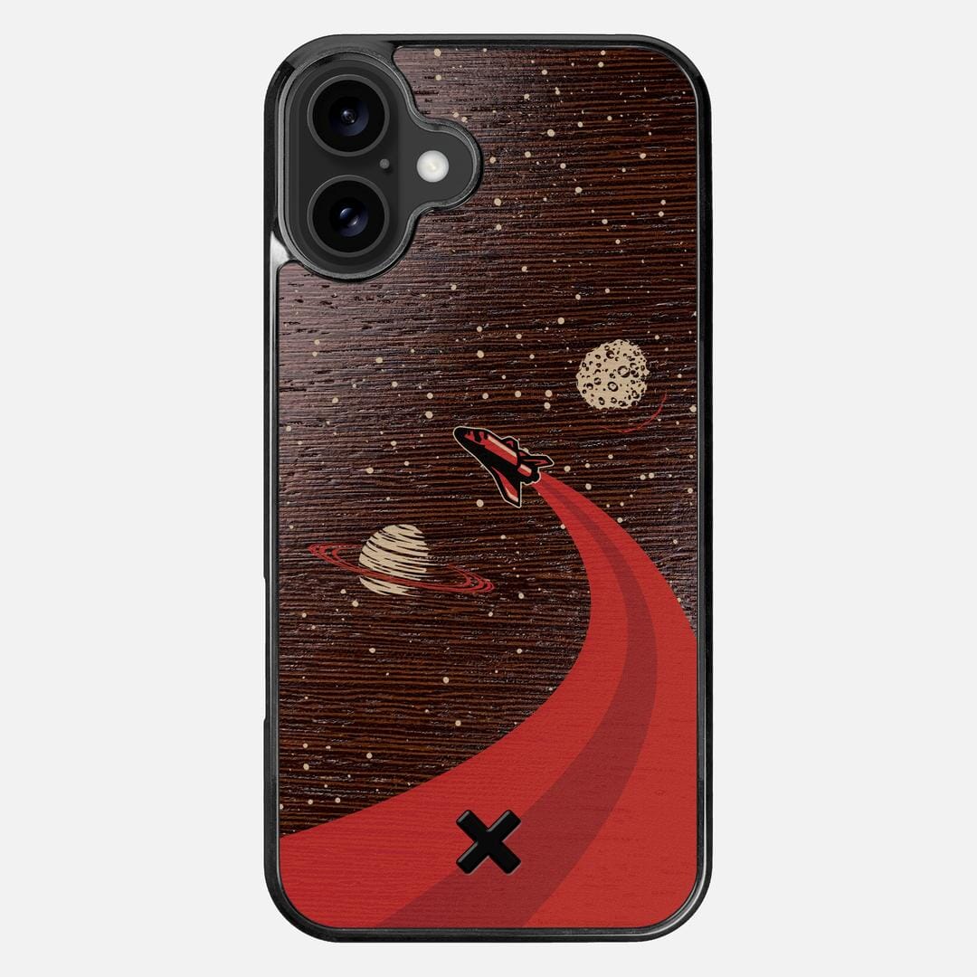 Booster Case for the Apple iPhone 16 Plus featuring a UV Printed Wenge Wood backer with the Keyway X Mark#Phone Model_iPhone 16 Plus