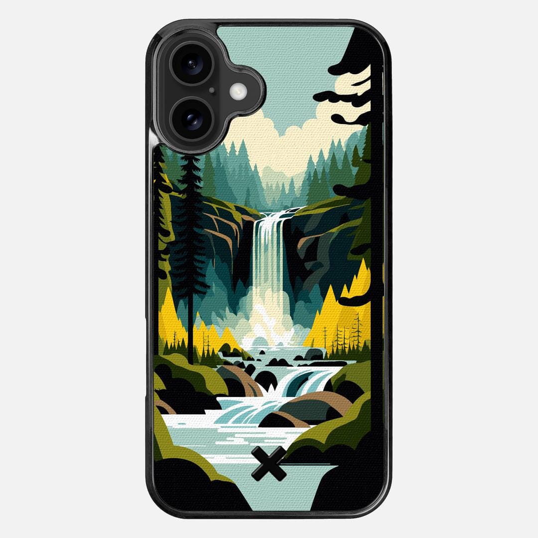 Cascade Case for the Apple iPhone 16 Plus featuring a UV Printed Cotton Canvas backer with the Keyway X Mark#Phone Model_iPhone 16 Plus