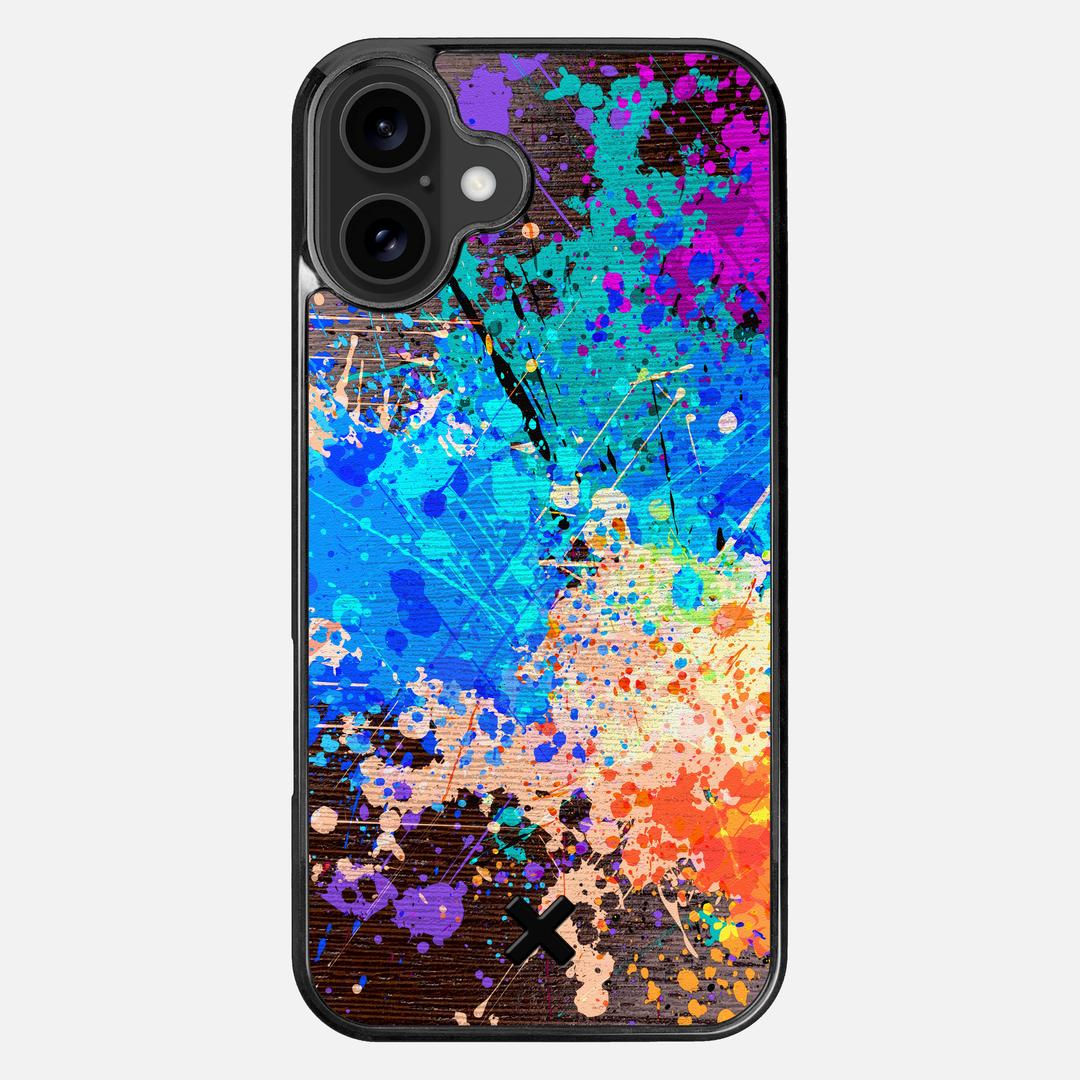 Chroma Case for the Apple iPhone 16 Plus featuring a UV Printed Wenge Wood backer with the Keyway X Mark#Phone Model_iPhone 16 Plus