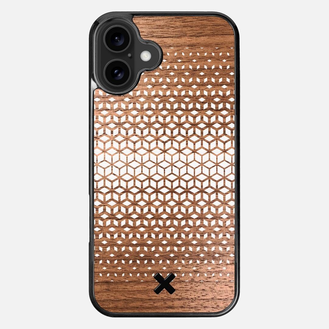 Geo Case for the Apple iPhone 16 Plus featuring a UV Printed Walnut Wood backer with the Keyway X Mark#Phone Model_iPhone 16 Plus