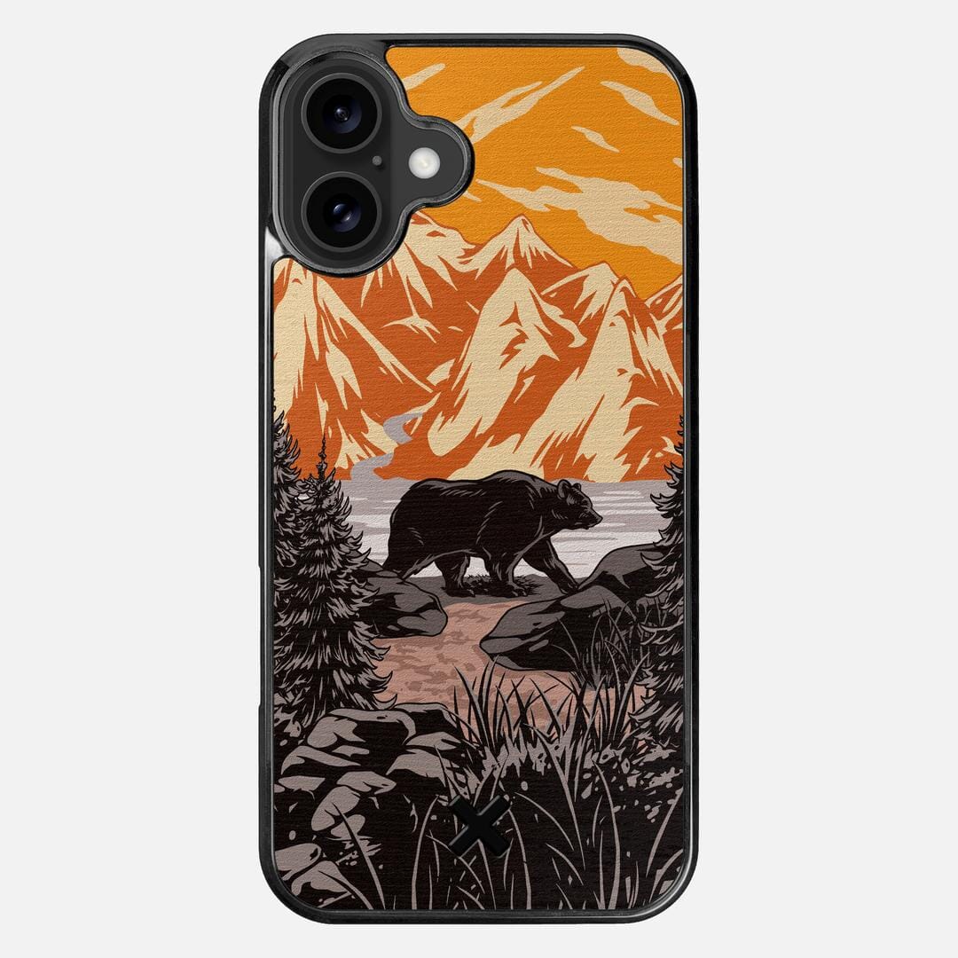Kodiak Case for the Apple iPhone 16 Plus featuring a UV Printed Wenge Wood backer with the Keyway X Mark#Phone Model_iPhone 16 Plus