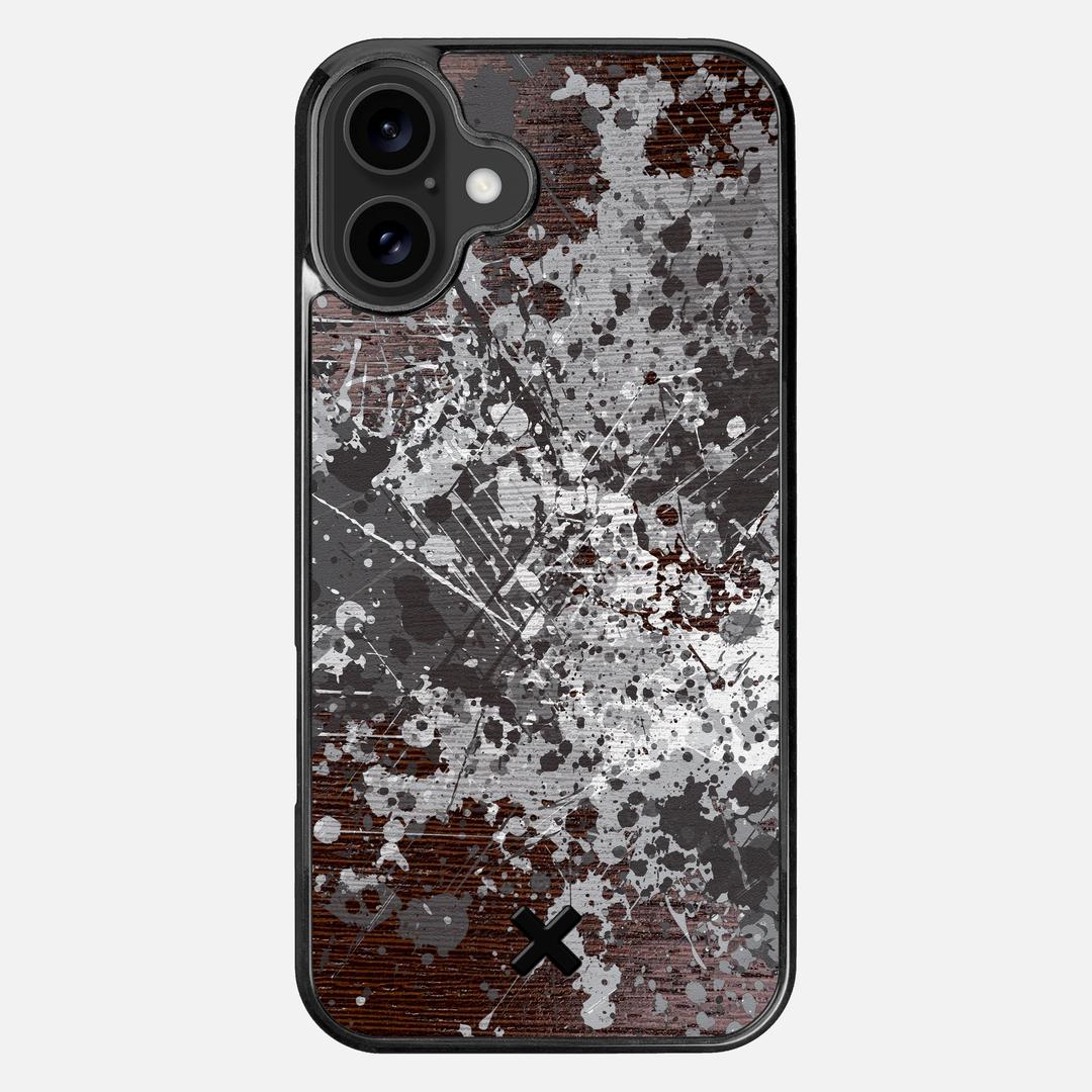 Mono Case for the Apple iPhone 16 Plus featuring a UV Printed Wenge Wood backer with the Keyway X Mark#Phone Model_iPhone 16 Plus