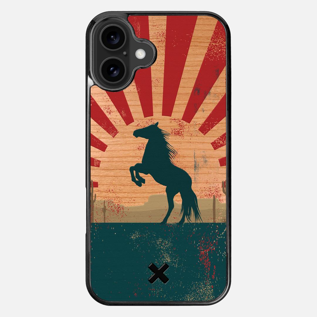 Mustang Case for the Apple iPhone 16 Plus featuring a UV Printed Cherry Wood backer with the Keyway X Mark#Phone Model_iPhone 16 Plus